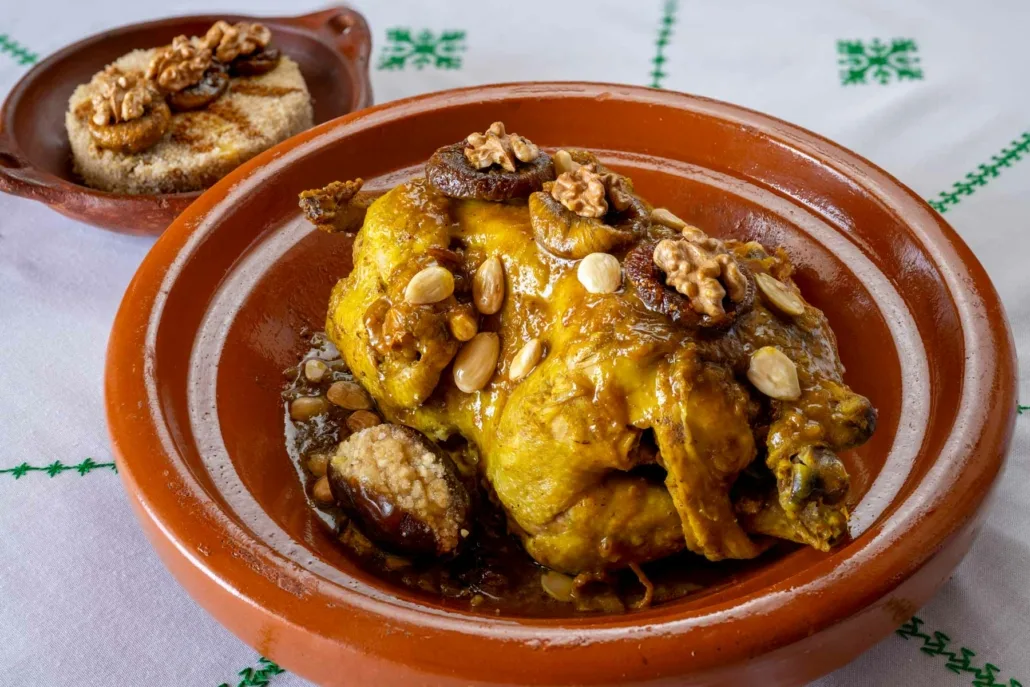 Grilled chicken with Moroccan vegetables